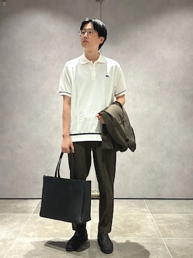 「LACOSTE（ラコステ）のアイテム」を使った、大木さん（メンズ・174cm）の夏コーディネート
