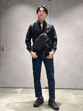 「アイテム（ボディバッグ/ウエストポーチ）」を使った、大木さん（メンズ・174cm）の秋コーディネート