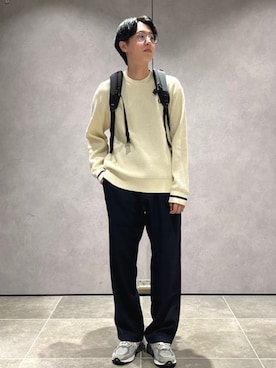 「アイテム（バックパック/リュック）」を使った、大木さん（メンズ・174cm）の秋コーディネート