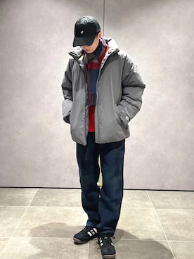 「アイテム（その他アウター、グレー系）」を使った、大木さん（メンズ・174cm）の冬コーディネート