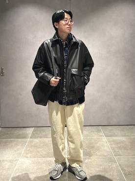 「SHIPS（シップス）のアイテム（シャツ/ブラウス）」を使った、大木さん（メンズ・174cm）の秋コーディネート