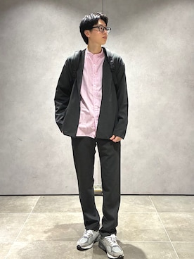 「ピンクシャツ」｜大木さん（メンズ・174cm）の春コーディネート