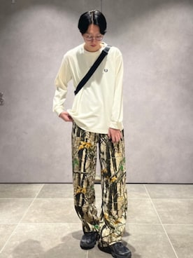 「FRED PERRY」｜大木さん（メンズ・174cm）の秋コーディネート