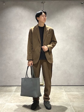 「SHIPS（シップス）のアイテム」を使った、大木さん（メンズ・174cm）の秋コーディネート