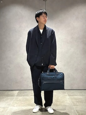 「TUMI（トゥミ）のアイテム」を使った、大木さん（メンズ・174cm）の夏コーディネート
