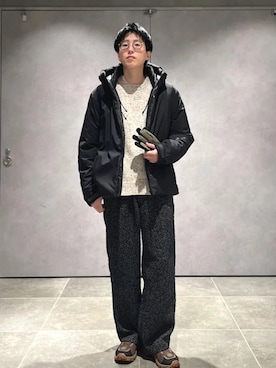 「SHIPS（シップス）のアイテム（ダウンジャケット/コート）」を使った、大木さん（メンズ・174cm）の冬コーディネート