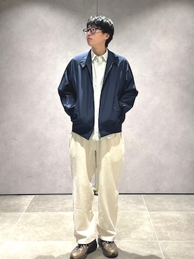 「BARACUTA（バラクータ）のアイテム」を使った、大木さん（メンズ・174cm）の冬コーディネート