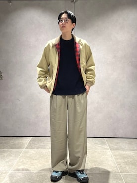 「FRED PERRY」｜大木さん（メンズ・174cm）の秋コーディネート