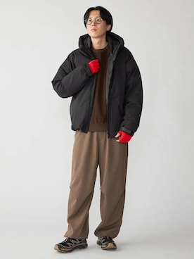 「SHIPS」｜「アイテム（ダウンジャケット/コート）」を使った、大木さん（メンズ・174cm）の冬コーディネート