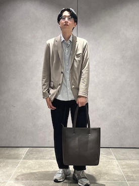 「SHIPS（シップス）のSHIPS:〈セットアップ対応/洗濯機可能〉AIR TOOL ジャケット（テーラードジャケット）」を使った、大木さん（メンズ・174cm）の秋コーディネート