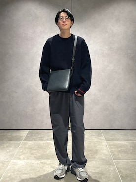 「FRED PERRY」｜大木さん（メンズ・174cm）の秋コーディネート