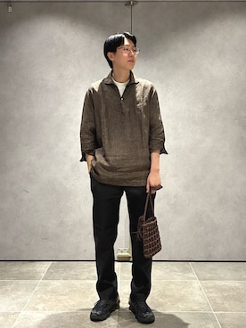 「サコッシュ」｜大木さん（メンズ・174cm）の夏コーディネート