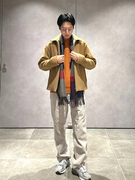 「SHIPS」｜大木さん（メンズ・174cm）の秋コーディネート