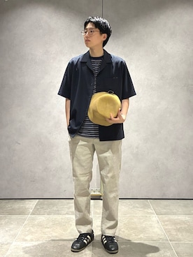 「LACOSTE（ラコステ）のアイテム（Tシャツ/カットソー）」を使った、大木さん（メンズ・174cm）の夏コーディネート