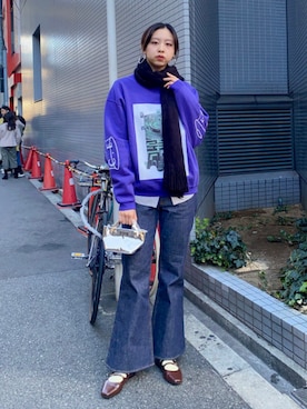 「C.E（シーイー）のアイテム（トップス）」を使った、BEAMS Tさん（レディース・179cm）の春コーディネート