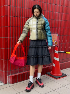 「アイテム（ダウンジャケット/コート、その他）」を使った、BEAMS Tさん（レディース・168cm）の秋コーディネート