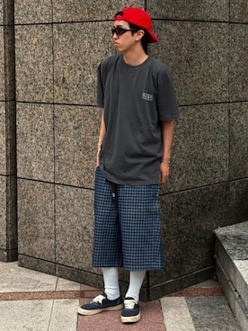「GOOD ROCK SPEED（グッドロックスピード）のGOOD ROCK SPEED / Nine Inch Nails T-shirt②（Tシャツ/カットソー、ブラック系）」を使った、BEAMS Tさん（メンズ・182cm）の夏コーディネート