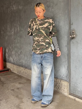 「BEAMS T（ビームスティー）のアイテム」を使った、BEAMS Tさん（レディース・168cm）の夏コーディネート