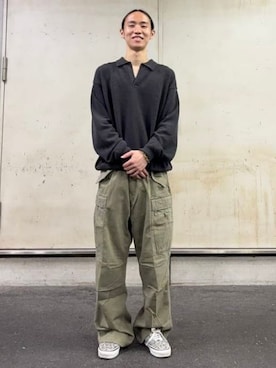 「BEAMS（ビームス）のアイテム（ベルト）」を使った、BEAMS Tさん（メンズ・172cm）の秋コーディネート