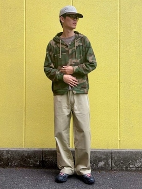 「Diaspora Skateboards（ディアスポラスケートボーズ）のDiaspora skateboards / Dry Waffle Full Zip Hoodie（スウェット、その他）」を使った、BEAMS Tさん（メンズ・166cm）の秋コーディネート
