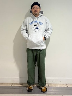 「orSlow（オアスロウ）のアイテム」を使った、BEAMS Tさん（メンズ・178cm）の秋コーディネート