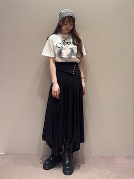 「BEAMS T（ビームスティー）のアイテム」を使った、BEAMS Tさん（レディース・158cm）の春コーディネート