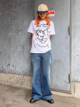 「BEAMS T（ビームスティー）のアイテム」を使った、BEAMS Tさん（レディース・164cm）の春コーディネート