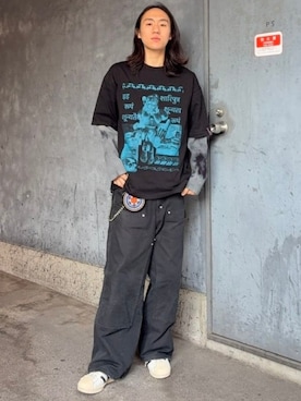 「BEAMS T（ビームスティー）のアイテム」を使った、BEAMS Tさん（メンズ・172cm）の春コーディネート