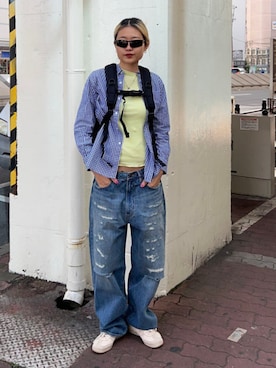 「GREGORY（グレゴリー）のアイテム（バッグ）」を使った、BEAMS Tさん（レディース・168cm）の春コーディネート