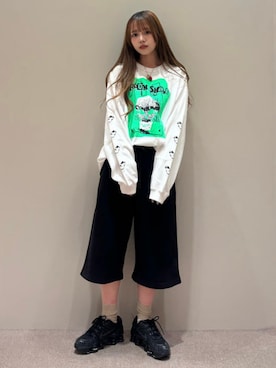 「BEAMS T（ビームスティー）のROOMSHARE / CONSUME Long Sleeve T-shirt（Tシャツ/カットソー、ホワイト系）」を使った、BEAMS Tさん（メンズ・166cm）の秋コーディネート