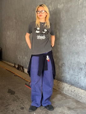 「BEAMS T（ビームスティー）のアイテム」を使った、BEAMS Tさん（レディース・168cm）の夏コーディネート