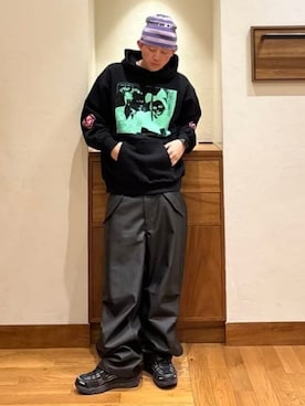 「BEAMS T（ビームスティー）のアイテム」を使った、BEAMS Tさん（メンズ・173cm）の冬コーディネート