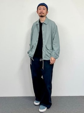 「crepuscule（クレプスキュール）のアイテム」を使った、BEAMS Tさん（メンズ・170cm）の春コーディネート