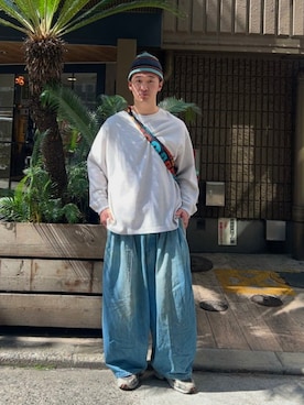 「crepuscule（クレプスキュール）のアイテム」を使った、BEAMS Tさん（メンズ・181cm）の春コーディネート