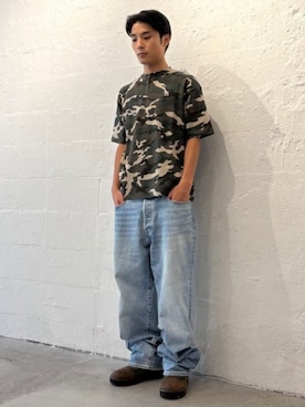 「BEAMS T（ビームスティー）のアイテム」を使った、BEAMS Tさん（メンズ・172cm）の夏コーディネート
