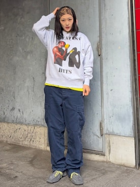 「BEAMS T（ビームスティー）のアイテム」を使った、BEAMS Tさん（レディース・163cm）の冬コーディネート