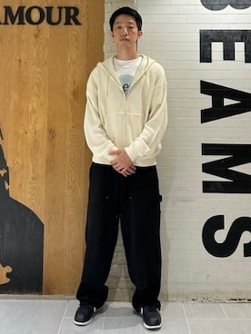 「ワッフル」｜BEAMS Tさん（メンズ・175cm）の秋コーディネート