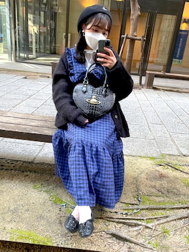 「WC（ダブル シー）のアイテム（カーディガン/ボレロ）」を使った、ｼ  ｭ  ﾘさん（レディース・153cm）の春コーディネート