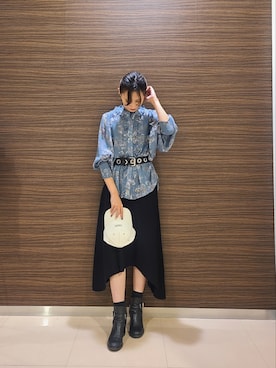 「ALLSAINTS（オールセインツ）のアイテム（帽子）」を使った、Shinoさん（レディース・153cm）の秋コーディネート
