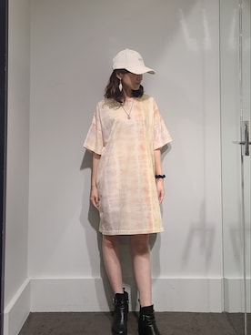 「ALLSAINTS（オールセインツ）のアイテム（帽子）」を使った、Shinoさん（レディース・153cm）の秋コーディネート