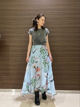 「ALLSAINTS（オールセインツ）のアイテム」を使った、Shinoさん（レディース・153cm）の春コーディネート