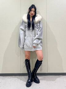jouetie(ジュエティ) ファードッキングルーズフーディー  レディース jouetie（ジュエティ） パーカー ファードッキングルーズフーディー
