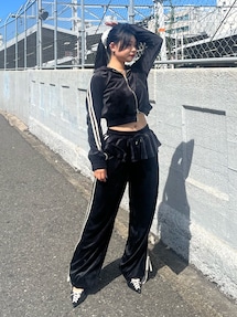 【新品未着用】jouetie ベロアコンパクトライン ZIP フーディ ブラウン ジュエティ jouetie ベロアコンパクトラインZIPフーディ （ブラウン