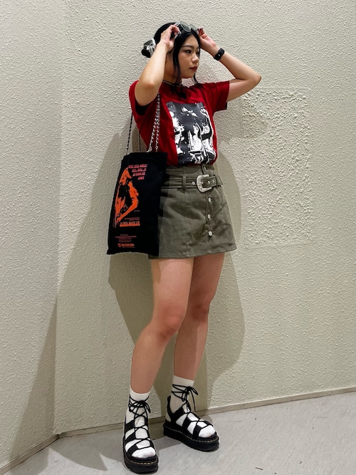 JANIS】chain and synthetic leather strap tote bag【コラボ
