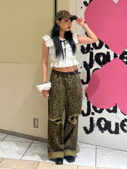 パターンダメージロゴキャップ 迷彩 ヒョウ柄（キャップ
