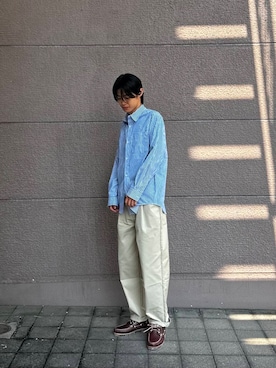 「Timberland（ティンバーランド）のTimberLand　3 eye classic（モカシン/デッキシューズ）」を使った、Shiragami Harutoさん（メンズ・175cm）の秋コーディネート