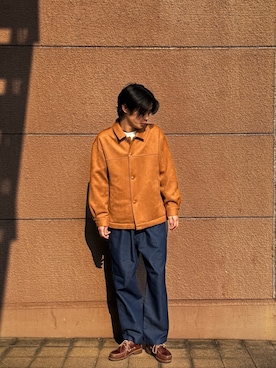 「ラフコーデ」｜「アイテム（その他アウター）」を使った、Shiragami Harutoさん（メンズ・175cm）の冬コーディネート