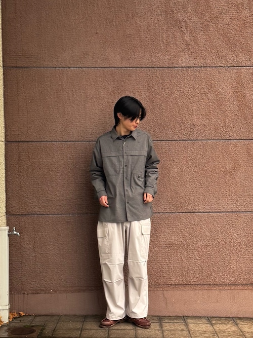 フィッシングポケット チェックシャツ