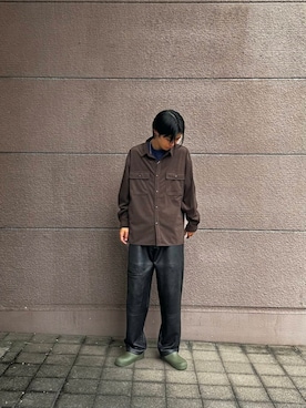 「アイテム（その他アウター、ブラウン系）」を使った、Shiragami Harutoさん（メンズ・175cm）の秋コーディネート