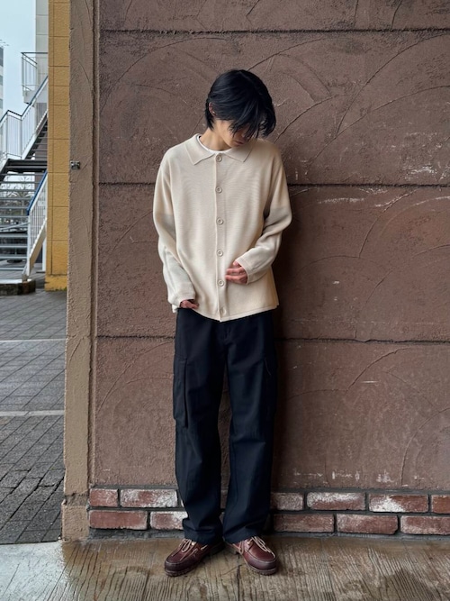 セール】ガーター編みニットシャツカーディガン（カーディガン/ボレロ